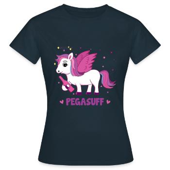 Pegasuff - Women's T-Shirt - navy - Front - AI Model Female 172 dark (172cm)