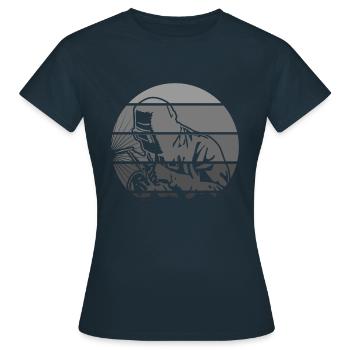 weld - Women's T-Shirt - navy - Front - AI Model Female 172 dark (172cm)