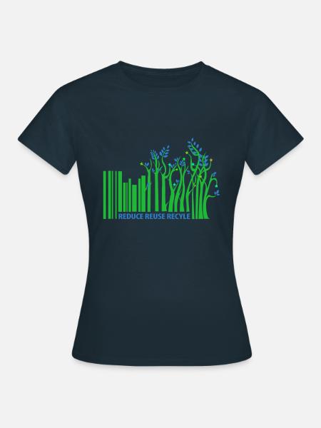 Reduzieren Und Recycling - Frauen T-Shirt - Navy