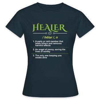 Guérisseur définition gamer - T-shirt Femme - marine - Devant - AI Model Female 172 dark (172cm)