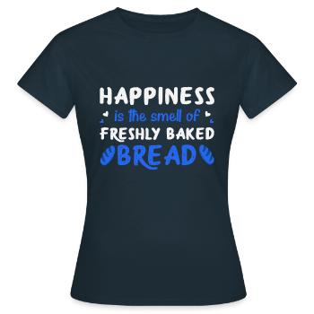 Frisches Brot Duft - Frauen T-Shirt - Navy - Vorne - AI Model Female 172 dark (172cm)