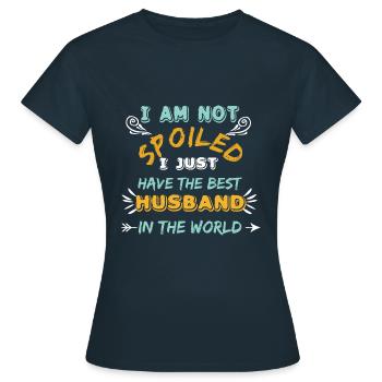 Spoiled Wife Funny - Women's T-Shirt - navy - Front - AI Model Female 172 dark (172cm)