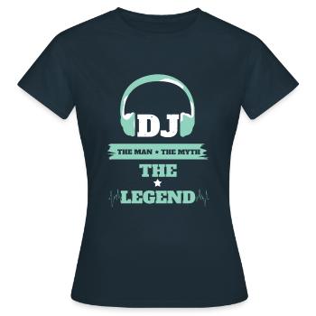 DJ man myth myth - T-shirt Femme - marine - Devant - AI Model Female 172 dark (172cm)