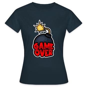Game over - Women's T-Shirt - navy - Front - AI Model Female 172 dark (172cm)