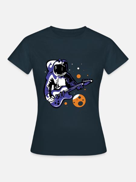 Gitarren Astronaut - Frauen T-Shirt - Navy