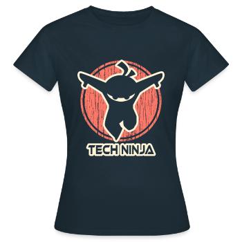 Tech ninja - Women's T-Shirt - navy - Front - AI Model Female 172 dark (172cm)