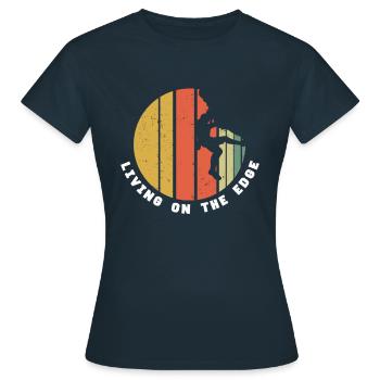 Klettern Bergsteigen Bouldern Sportklettern - Frauen T-Shirt - Navy - Vorne - AI Model Female 172 dark (172cm)