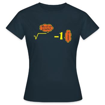 It's Complex Numbers Math Jokes Humor - Women's T-Shirt - navy - Front - AI Model Female 172 dark (172cm)