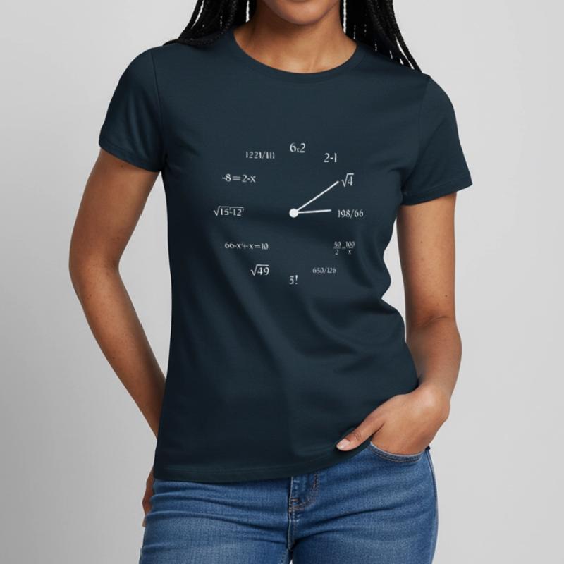 Math Clock Drôle Math Clock Math Meme T-shirt Femme