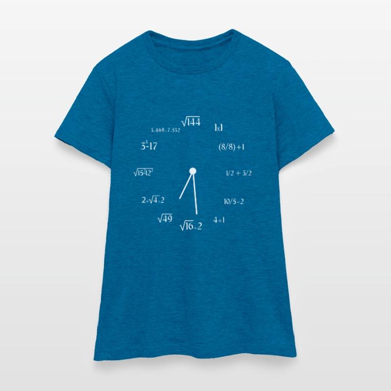 Math Clock Meme Funny Mathematics Clock Math Meme Women's T-Shirt