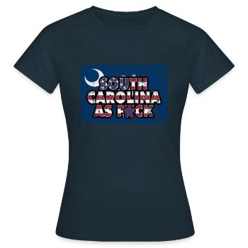 Amérique Drapeau de l’État des États-Unis Caroline du Sud - T-shirt Femme - marine - Devant - AI Model Female 172 dark (172cm)