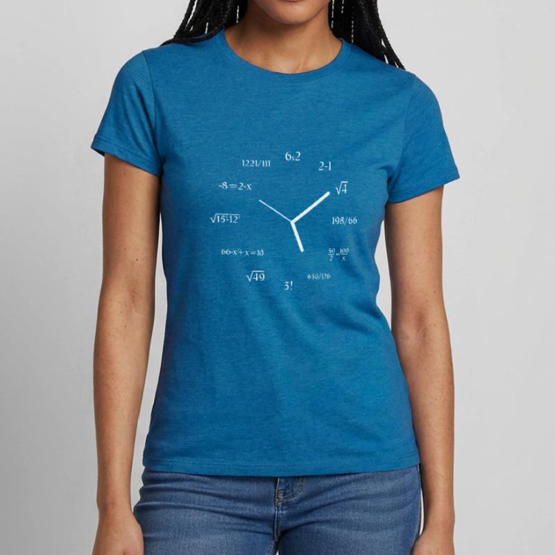 Math Clock Math Meme Math Lover Joke Math Frauen T-Shirt