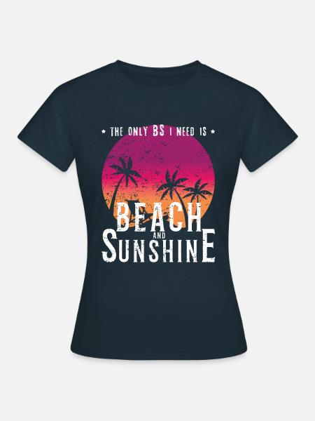 Beach Sunshine Tropical Hello Summer 2022 - Frauen T-Shirt - Navy
