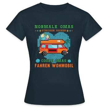 Cool Grandmom Drive Camper Camp Camping - Women's T-Shirt - navy - Front - AI Model Female 172 dark (172cm)