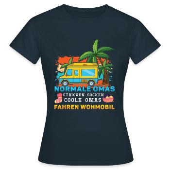 Cool Grandmom Driver Camper Camp Camping - Women's T-Shirt - navy - Front - AI Model Female 172 dark (172cm)