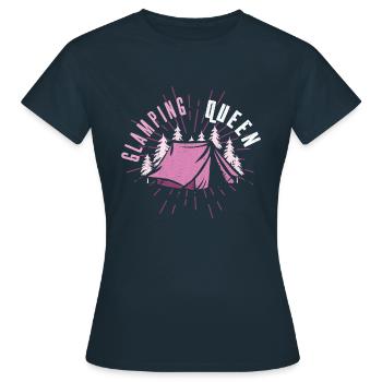 Squad Adventure Vacation Glamp Camp Camper Camping - Women's T-Shirt - navy - Front - AI Model Female 172 dark (172cm)