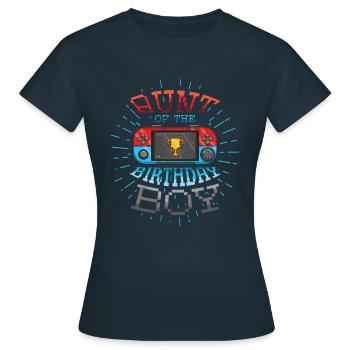 Tante du joueur Amateur de jeux vidéo Gamer - T-shirt Femme - marine - Devant - AI Model Female 172 dark (172cm)