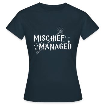 100e jour de méfait Gérer 100 jours d’école heureux - T-shirt Femme - marine - Devant - AI Model Female 172 dark (172cm)