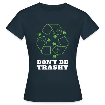 Recycle Nature Oceans Day Earth Day - Frauen T-Shirt - Navy - Vorne - AI Model Female 172 dark (172cm)