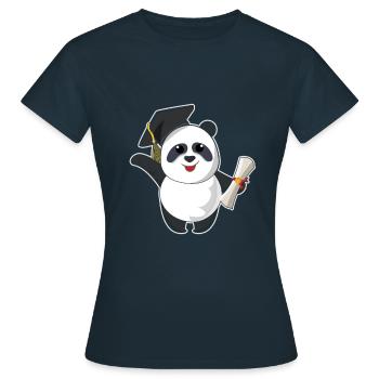 Panda Graduate Graduating 2023 Graduation - Women's T-Shirt - navy - Front - AI Model Female 172 dark (172cm)
