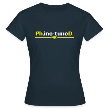 Absolvent Fine Tune Doktor PhD Doktor - Frauen T-Shirt - Navy - Vorne - AI Model Female 172 dark (172cm)