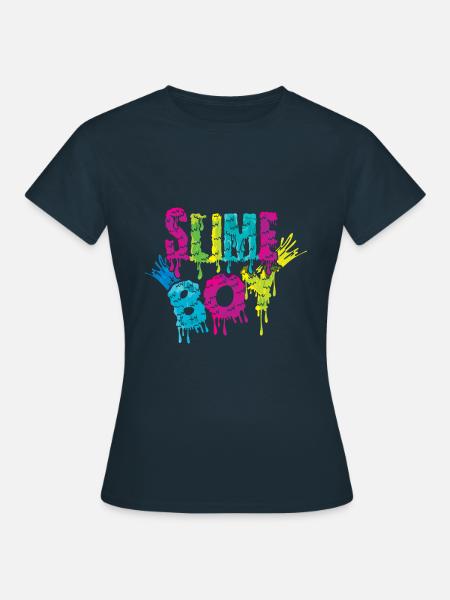 Slime Boy Slime Kid Bunte Slime Crafts Kunst - Frauen T-Shirt - Navy