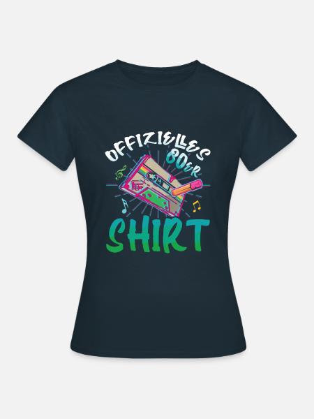 Offizielles 80er Kostüm Alaaf Helau Rosenmontag - Frauen T-Shirt - Navy