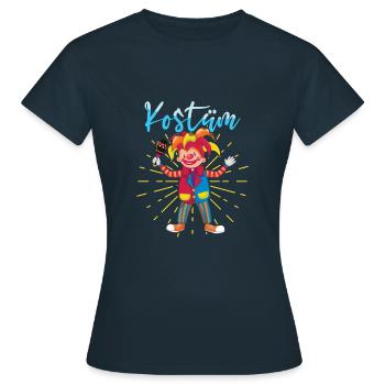 Fasching Kostüm Alaaf Helau Rosenmontag - Frauen T-Shirt - Navy - Vorne - AI Model Female 172 dark (172cm)