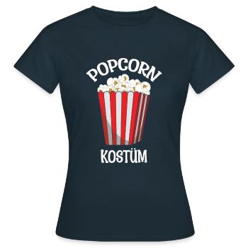 Popcorn Kostüm Alaaf Helau Rosenmontag Fasching - Frauen T-Shirt - Navy - Vorne - AI Model Female 172 dark (172cm)