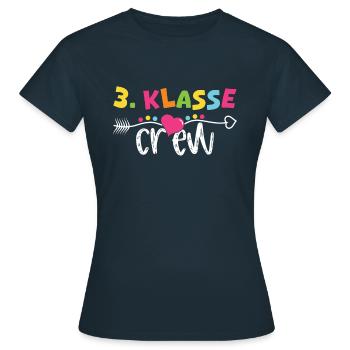 3rd Grade Crew Elementary School School - Women's T-Shirt - navy - Front - AI Model Female 172 dark (172cm)