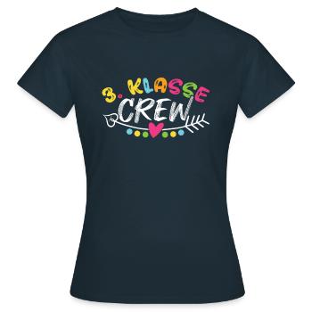 3rd Grade Crew Elementary School School - Women's T-Shirt - navy - Front - AI Model Female 172 dark (172cm)