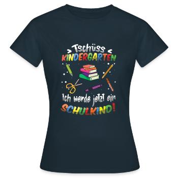 Enrolment Bye Bye Kindergarten School Child - Women's T-Shirt - navy - Front - AI Model Female 172 dark (172cm)