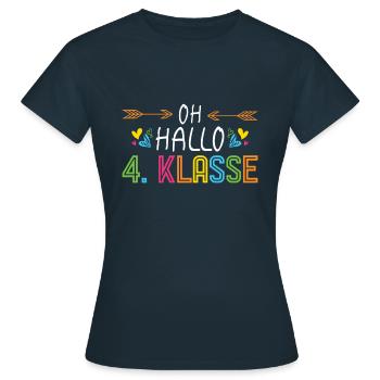 Oh Hello 4th Grade School - Women's T-Shirt - navy - Front - AI Model Female 172 dark (172cm)