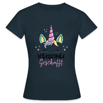 Elementary School Done Unicorn Magic School - Women's T-Shirt - navy - Front - AI Model Female 172 dark (172cm)