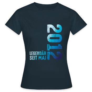 Limited Edition May 2012 Legendär Seit May 2012 - Frauen T-Shirt - Navy - Vorne - AI Model Female 172 dark (172cm)