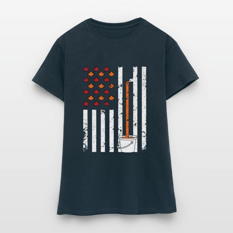 Maple Tapping Flag Maple Tree Maple Leaf Women's T-Shirt