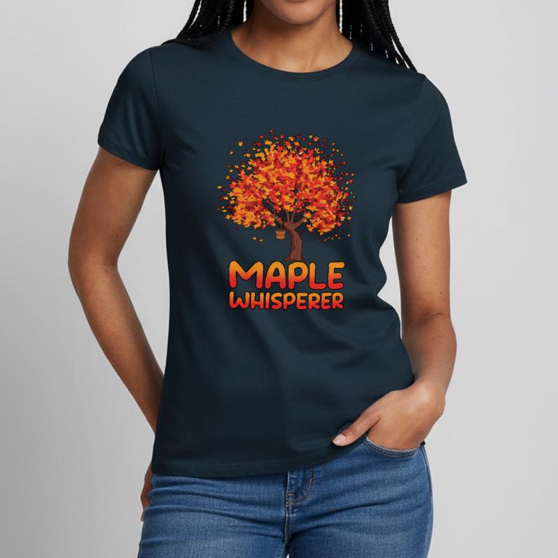 Maple Whisperer Tapping Maple Tree Maple Leaf Women's T-Shirt