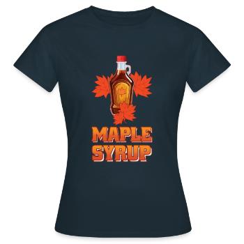 Maple Syrup Maple Tapping Maple Tree Maple Leaf - Women's T-Shirt - navy - Front - AI Model Female 172 dark (172cm)
