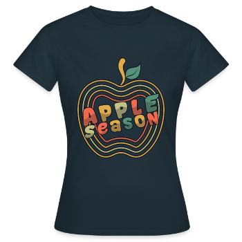 Apple Season Apple Butter Picker Apple - Women's T-Shirt - navy - Front - AI Model Female 172 dark (172cm)