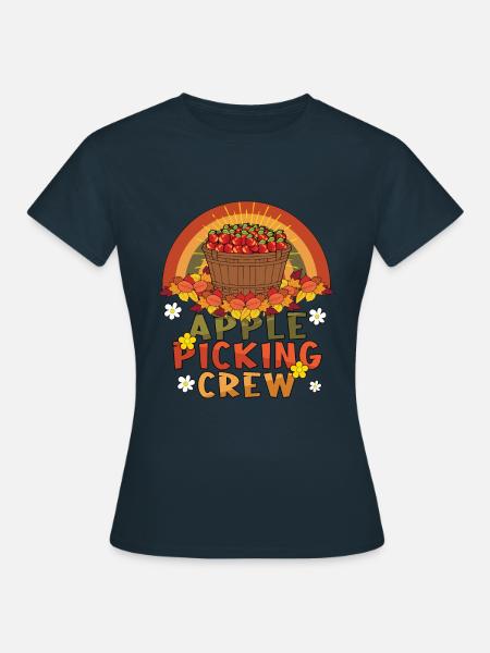 Apfelpflückmannschaft Herbst Herbst Apfelpflücker - Frauen T-Shirt - Navy