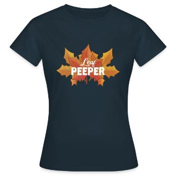 Feuille Oeeper Feuille d’érable Feuille d’érable Feuille - T-shirt Femme - marine - Devant - AI Model Female 172 dark (172cm)