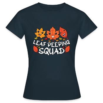 Blattspanntrupp Laub Blattspanner - Frauen T-Shirt - Navy - Vorne - AI Model Female 172 dark (172cm)