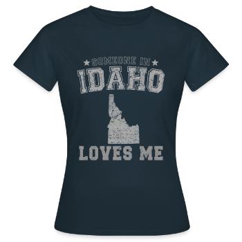 Quelqu’un dans l’Idaho m’aime Grunge - T-shirt Femme - marine - Devant - AI Model Female 172 dark (172cm)