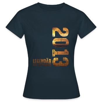 Legendär Seit September 2013 Geburtstag - Frauen T-Shirt - Navy - Vorne - AI Model Female 172 dark (172cm)