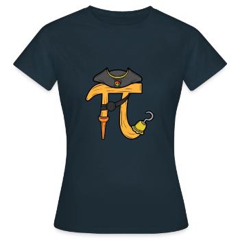 Pirate Pi Day Adventure Graphique - T-shirt Femme - marine - Devant - AI Model Female 172 dark (172cm)