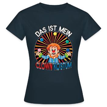 Carnaval C’est mon costume de clown coloré amusant - T-shirt Femme - marine - Devant - AI Model Female 172 dark (172cm)
