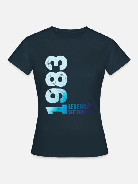 Limited Edition February 1983 Legendär Seit - Frauen T-Shirt - Navy