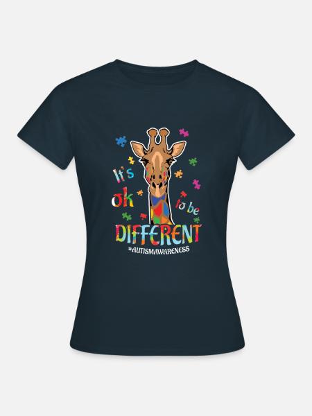Autism Awareness: It's Ok To Be Different - Women's T-Shirt - navy