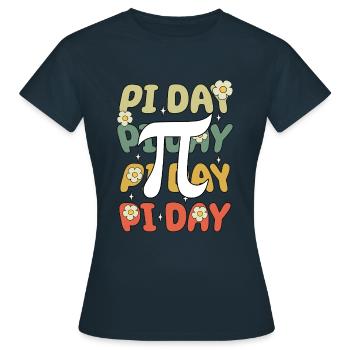 Pi Day Blossoms Magically Creative - Women's T-Shirt - navy - Front - AI Model Female 172 dark (172cm)