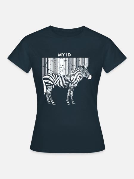 Zebra Streifen - Frauen T-Shirt - Navy
